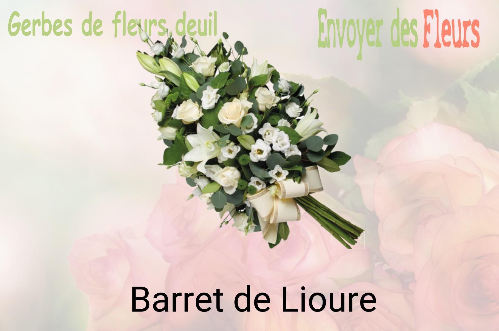 Gerbe de fleurs de deuil livrée à Barret-de-Lioure